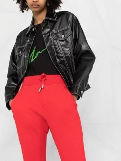 Prix Discount Dsquared2 Pantalon de jogging à lien de resserrage pantalons de survêtement femme 14 Dsquared2 pantalon de jogging à lien de resserrage