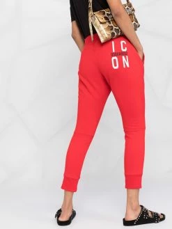 Prix Discount Dsquared2 Pantalon de jogging à lien de resserrage pantalons de survêtement femme 12 Dsquared2 pantalon de jogging à lien de resserrage