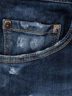 Dsquared2 jean Skater crop à effet usé