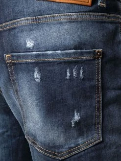 Dsquared2 jean Skater crop à effet usé