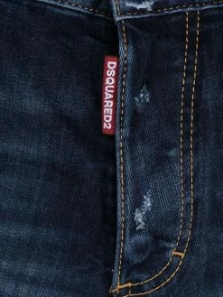 Dsquared2 jean Skater crop à effet usé