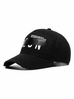 Dsquared2 DSQ ICON SWIPE BASEBALL CAP BLACK