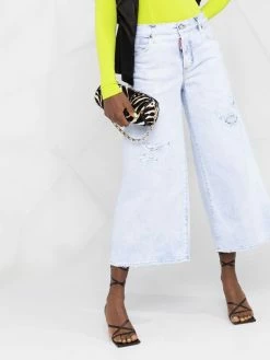 Dsquared2 jean évasé à taille haute