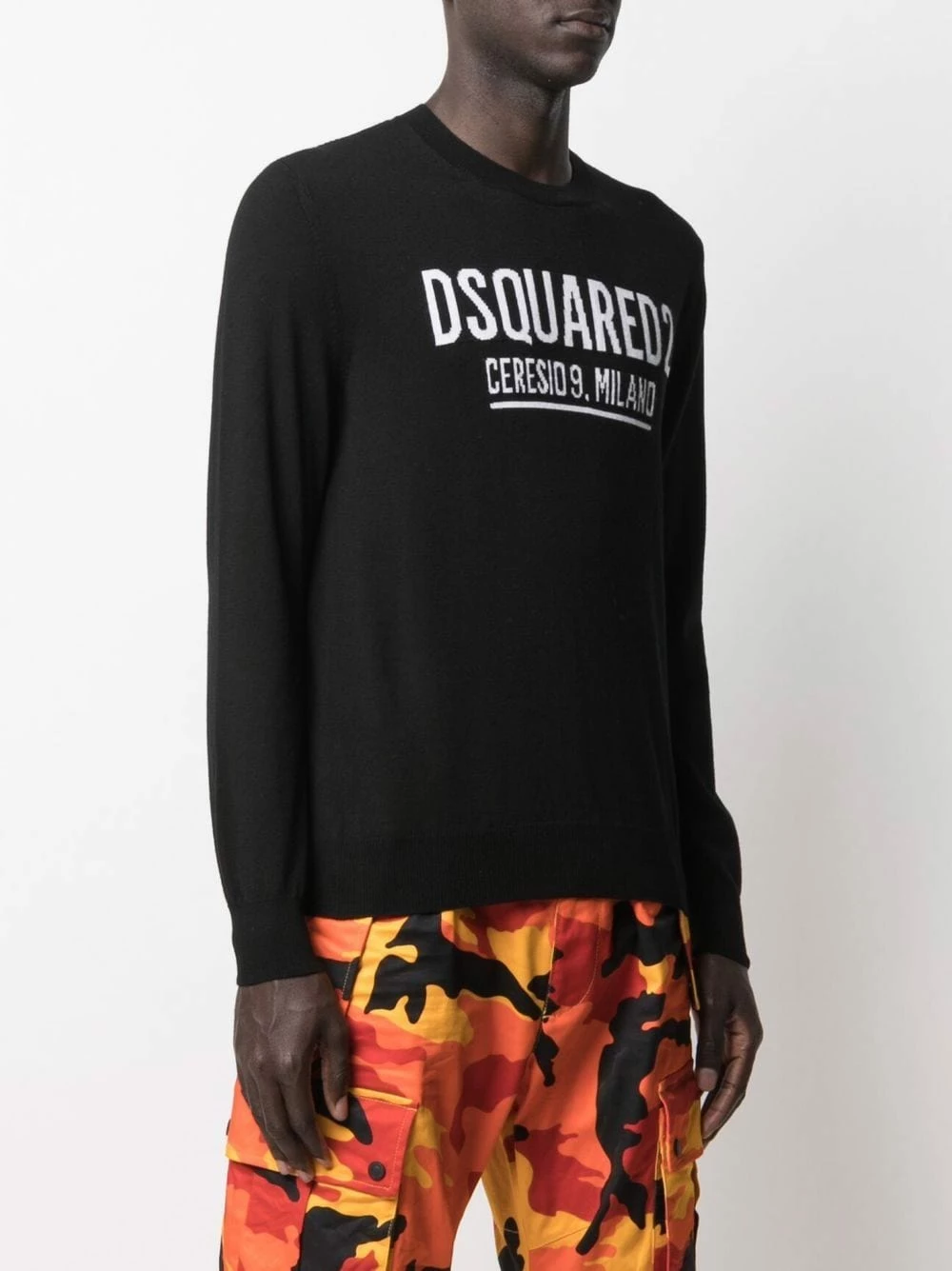 Dsquared2 Prix Compétitif Pull à logo intarsia sweats homme 5 Dsquared2 pull à logo intarsia