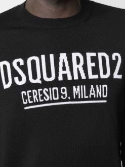 Dsquared2 Prix Compétitif Pull à logo intarsia sweats homme 11 Dsquared2 pull à logo intarsia
