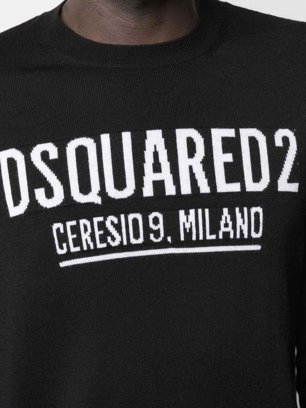 Dsquared2 Prix Compétitif Pull à logo intarsia sweats homme 7 Dsquared2 pull à logo intarsia