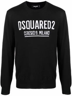 Dsquared2 pull à logo intarsia