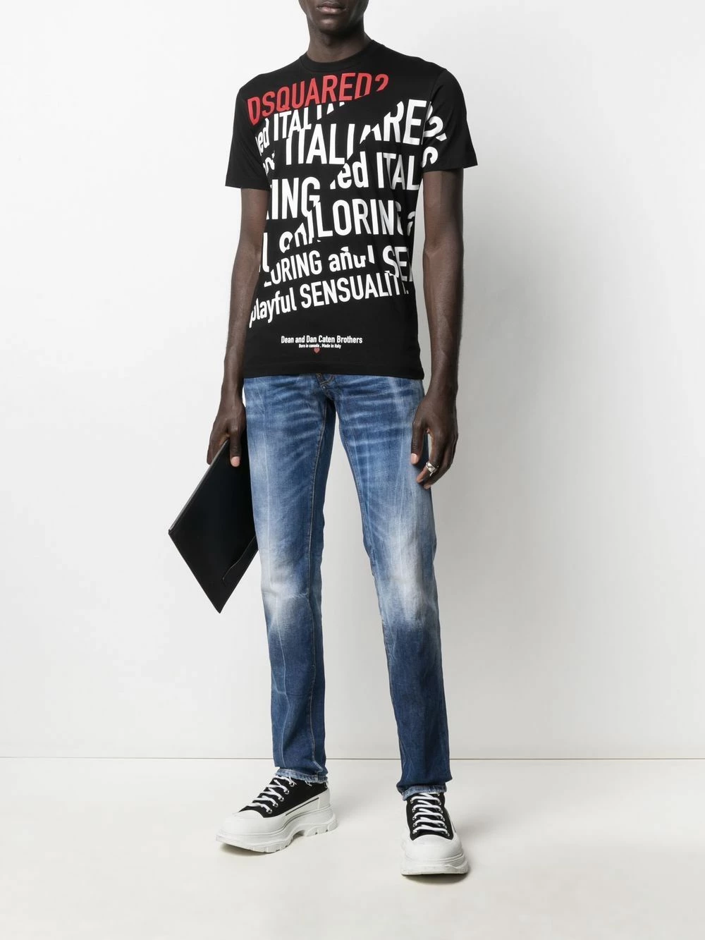 Prix Équitable Dsquared2 Jean slim à effet délavé jeans slim homme 4 Dsquared2 jean slim à effet délavé