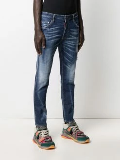 Dsquared2 jean slim à effet délavé