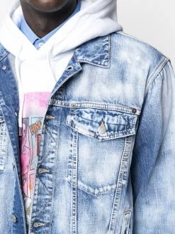 Dsquared2 veste en jean à effet usé