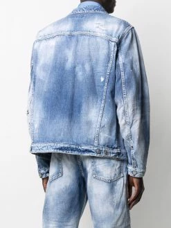 Dsquared2 veste en jean à effet usé