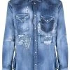 Dsquared2 chemise en jean à effet délavé