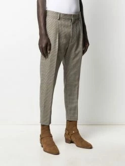 Dsquared2 Prix Avantageux Pantalon de costume court à motif pied de poule pantalons courts homme 11 Dsquared2 pantalon de costume court à motif pied-de-poule