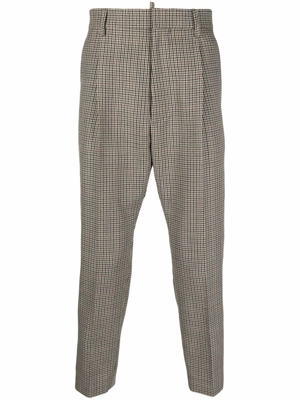 Dsquared2 Prix Avantageux Pantalon de costume court à motif pied de poule pantalons courts homme 3 Dsquared2 pantalon de costume court à motif pied-de-poule