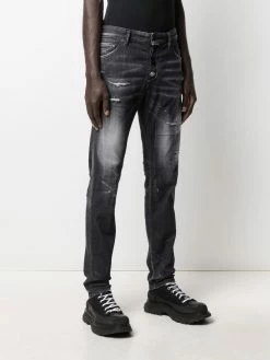 Dsquared2 jean slim à effet délavé