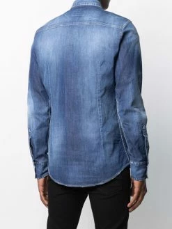 Dsquared2 chemise en jean à boutonnière