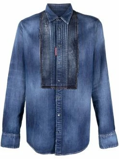 Dsquared2 chemise en jean à boutonnière
