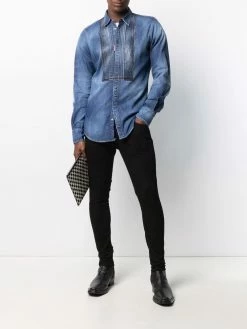 Dsquared2 chemise en jean à boutonnière