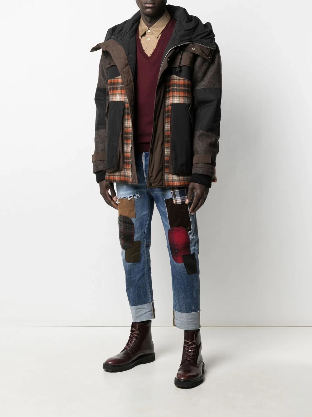 Bon Rapport Coût-Efficacité Dsquared2 Jean court à détails de patchs jeans courts homme 4 Dsquared2 jean court à détails de patchs