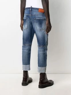 Bon Rapport Coût-Efficacité Dsquared2 Jean court à détails de patchs jeans courts homme 12 Dsquared2 jean court à détails de patchs