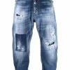 Dsquared2 jean court à effet usé