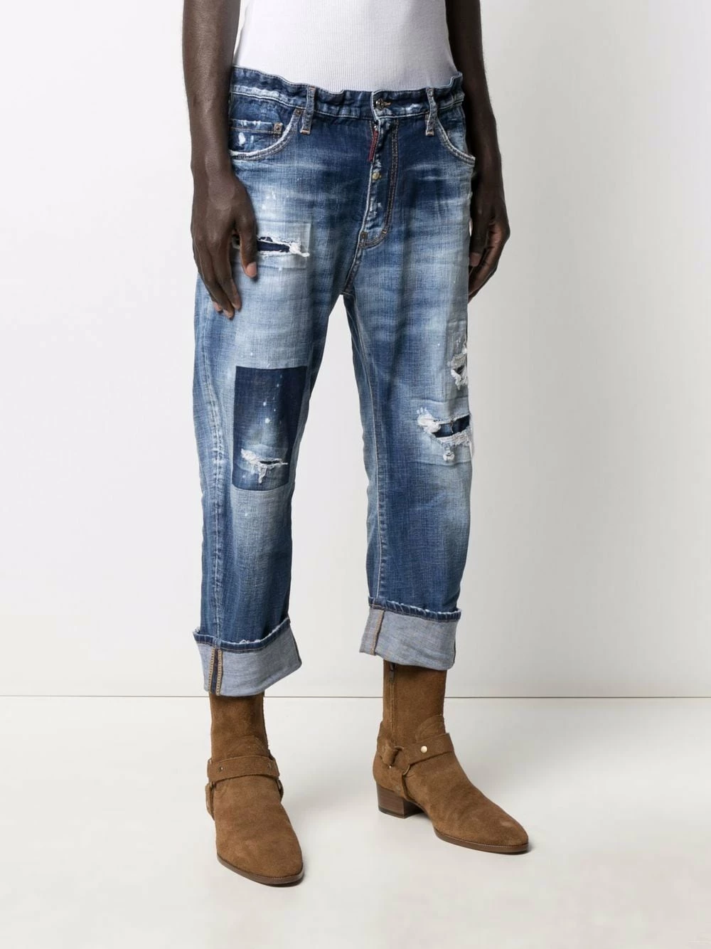 Dsquared2 Prix Ourlé Jean court à effet usé jeans courts homme 5 Dsquared2 jean court à effet usé