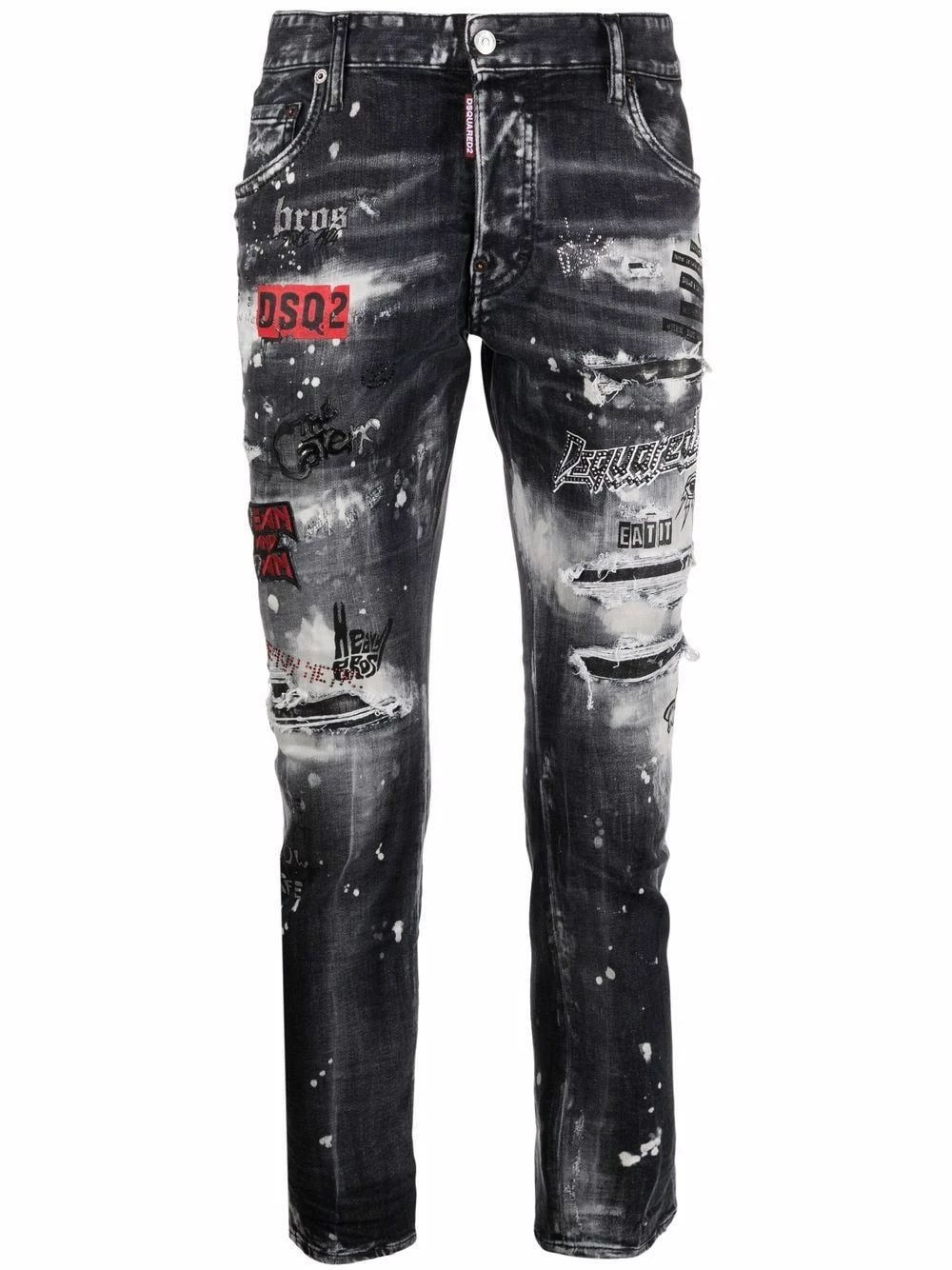 Dsquared2 Réduction Jean slim à slogan imprimé jeans slim homme 3 Dsquared2 jean slim à slogan imprimé