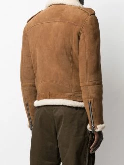 Dsquared2 veste en cuir à fermeture zippée