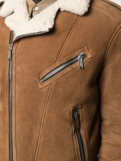 Dsquared2 veste en cuir à fermeture zippée