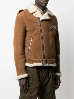 Dsquared2 veste en cuir à fermeture zippée