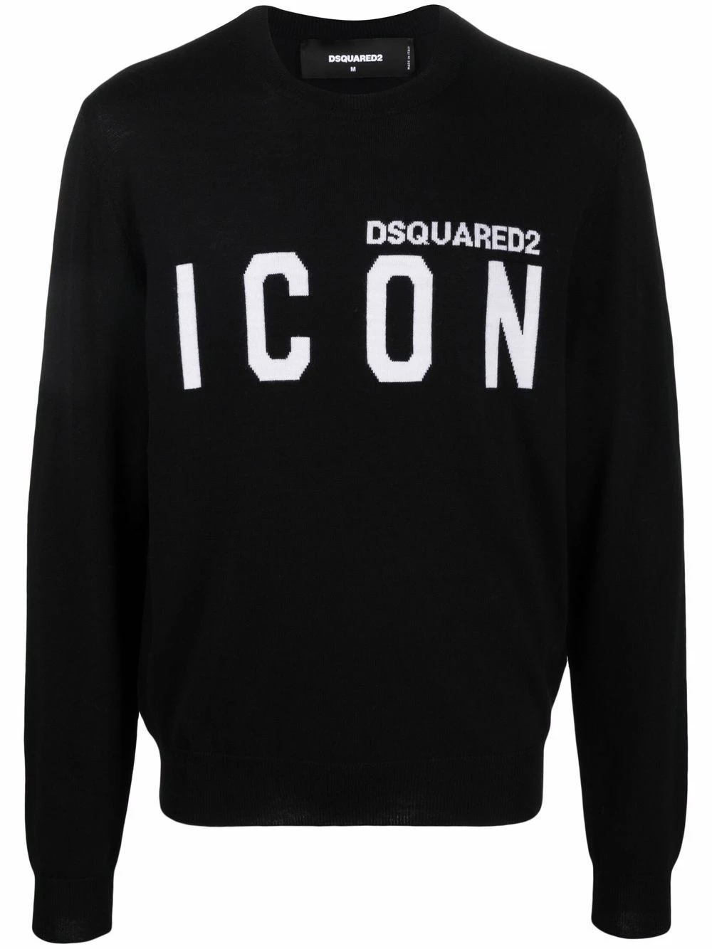 Dsquared2 Pull en laine à slogan imprimé Soldes En Ligne pulls homme 3 Dsquared2 pull en laine à slogan imprimé