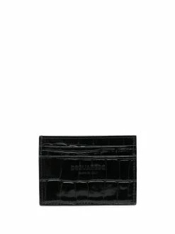 Dsquared2 porte-cartes à effet peau de crocodile