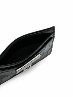 Dsquared2 porte-cartes à effet peau de crocodile