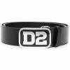 Dsquared2 ceinture en cuir à plaque logo