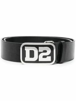 Dsquared2 ceinture en cuir à plaque logo