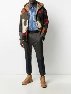 Dsquared2 pantalon de costume à empiècements contrastants