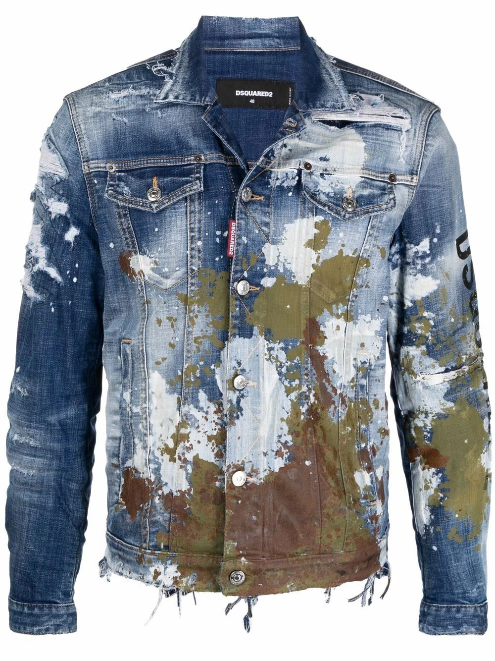 Dsquared2 Veste en jean à effet usé Prix d’Amis vestes en jean homme 3 Dsquared2 veste en jean à effet usé