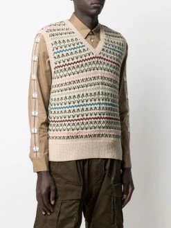 Dsquared2 Pull sans manches à chevrons Prix Dégriffé pulls homme 9 Dsquared2 pull sans manches à chevrons