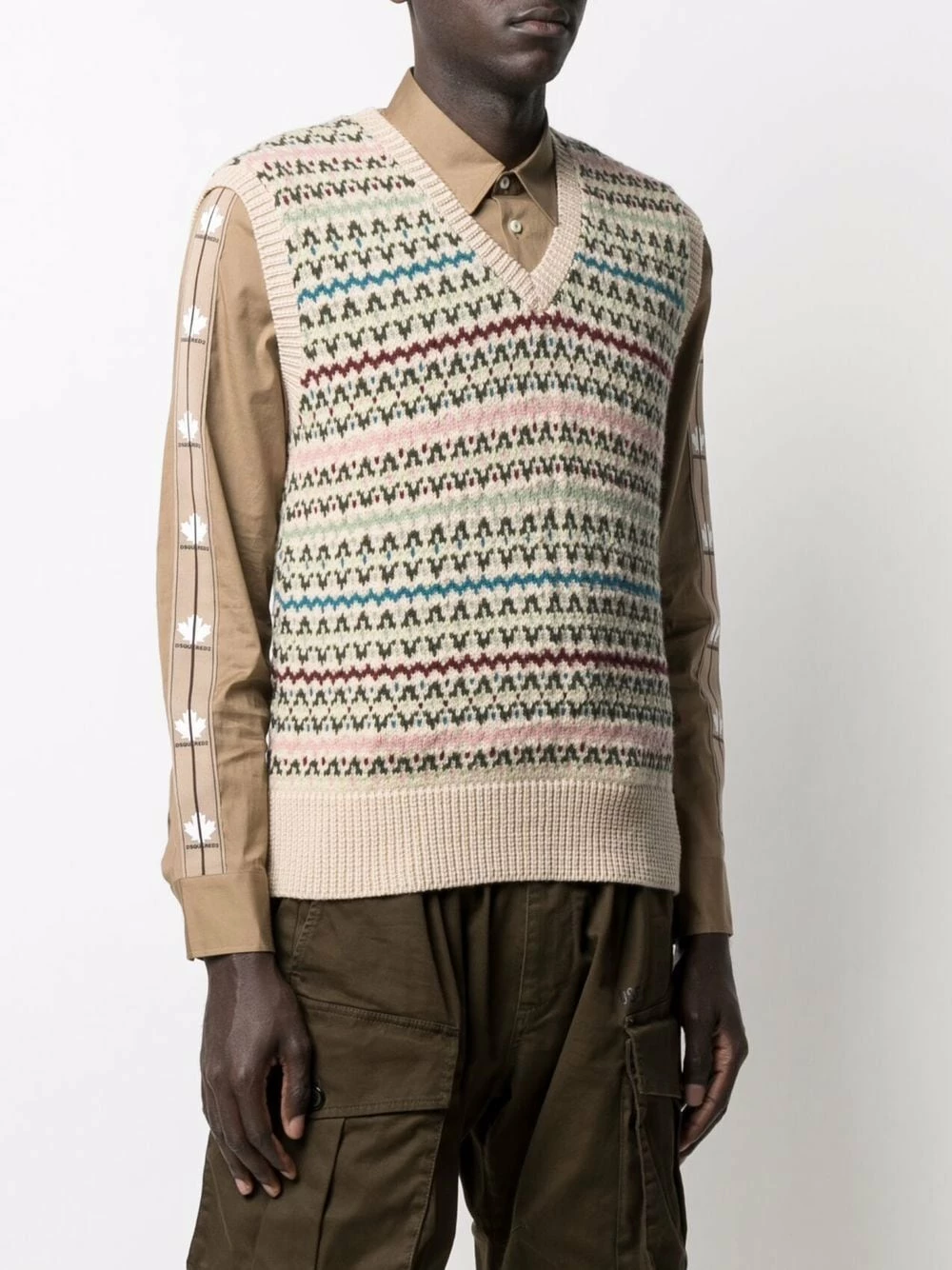 Dsquared2 Pull sans manches à chevrons Prix Dégriffé pulls homme 5 Dsquared2 pull sans manches à chevrons