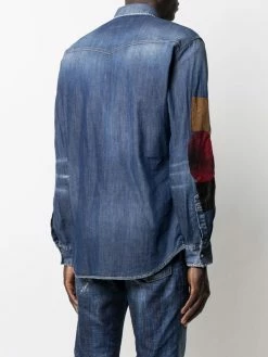 Dsquared2 chemise en jean à effet usé