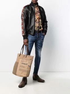 Dsquared2 jean skinny à effet usé