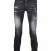 Dsquared2 jean skinny à détails effilochés