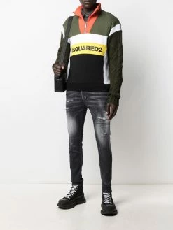 Dsquared2 jean skinny à détails effilochés