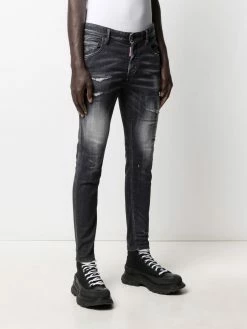 Dsquared2 jean skinny à détails effilochés