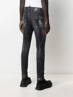 Dsquared2 jean skinny à détails effilochés