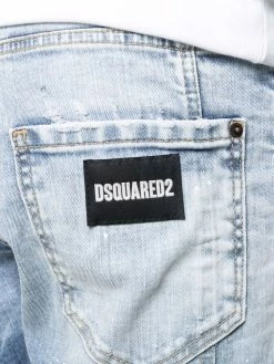 Dsquared2 jean slim à détails effilochés