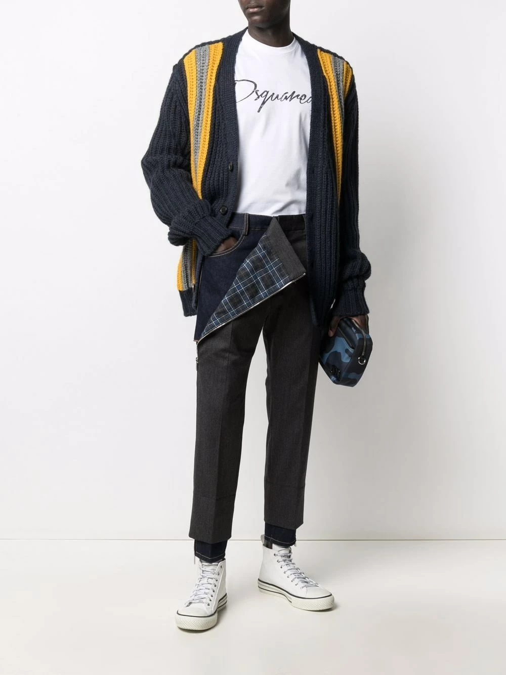 Dsquared2 Prix Avantageux Cardigan à détails rayés cardigans homme 4 Dsquared2 cardigan à détails rayés