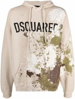 Dsquared2 hoodie à effet taches de peinture