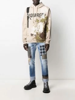Dsquared2 hoodie à effet taches de peinture