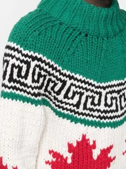 Dsquared2 pull en maille intarsia à col montant